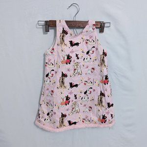 Hannah Kate Girls Dress Dog Print Pink 4T